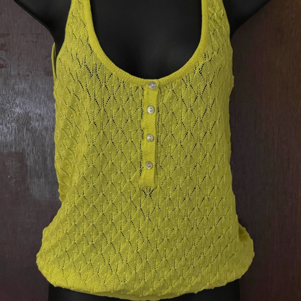 Zara “The KnitWear Collection” Yellow Tank Small